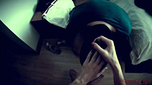 Mistress uses Slave to polish her Nails (POV) - Mistress Kym