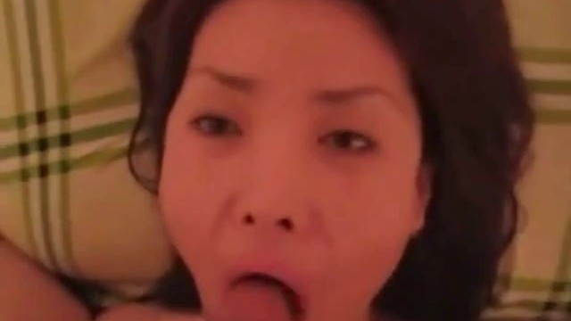 Asian bitch sucks passionately for pov cam