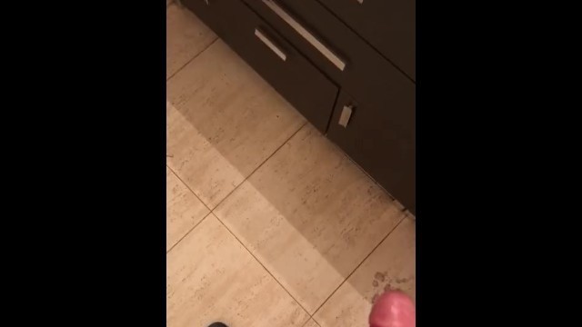Young Guy with Big Cock Waiting Morning Fuck in Bathroom