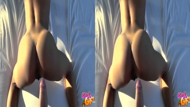 Black GF Sucks & Fucks YOUR big Dick! VR SBS 3D - exoticvrporn.com