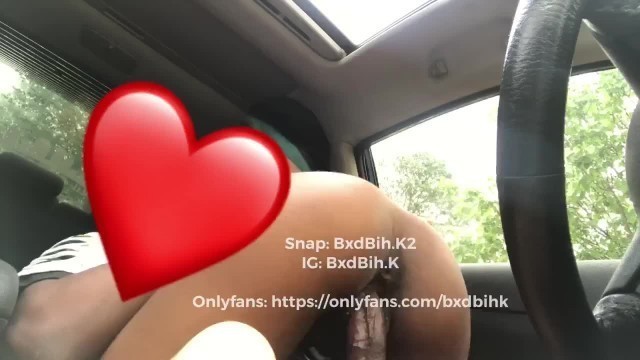POV Car Sex: Sexy Fat Ass Brownskin 18 Year old Girl Riding Dick in Car