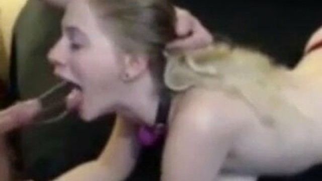 Stabilized video of throat fuck