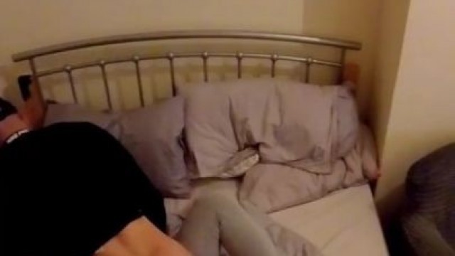 Wife fucks husbands best friend in their bed and films it all
