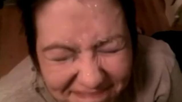 Chubby GF is overwhelmed by massive facial!