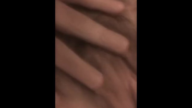 Amateur POV of Young MILF playing with her hairy pussy